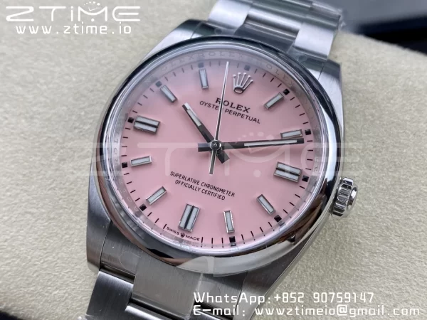 Rolex Oyster Perpetual 126000 36mm Clean 1:1 Best Edition 904L Steel Pink Dial VR3230 - Super Clone Watch | 1:1 Best Version