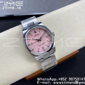 Rolex Oyster Perpetual 126000 36mm Clean 1:1 Best Edition 904L Steel Pink Dial VR3230 - Super Clone Watch | 1:1 Best Version