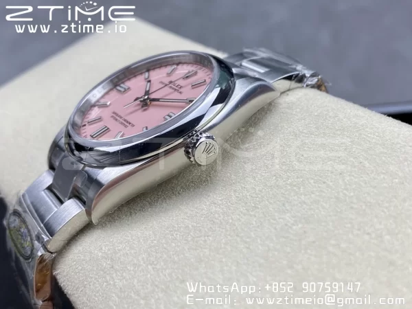Rolex Oyster Perpetual 126000 36mm Clean 1:1 Best Edition 904L Steel Pink Dial VR3230 - Super Clone Watch | 1:1 Best Version