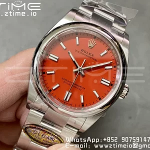 Rolex Oyster Perpetual 126000 36mm Clean 1:1 Best Edition 904L Steel Red Dial VR3230 - Super Clone Watch | 1:1 Best Version