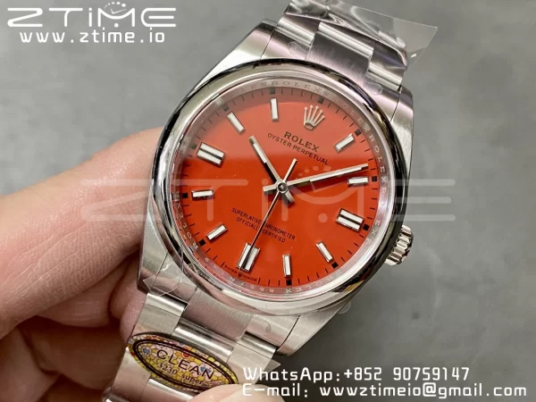 Rolex Oyster Perpetual 126000 36mm Clean 1:1 Best Edition 904L Steel Red Dial VR3230 - Super Clone Watch | 1:1 Best Version