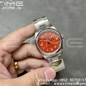 Rolex Oyster Perpetual 126000 36mm Clean 1:1 Best Edition 904L Steel Red Dial VR3230 - Super Clone Watch | 1:1 Best Version