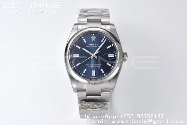 Rolex Oyster Perpetual 126000 36mm Clean 1:1 Best Edition 904L Steel Deep Blue Dial VR3230 - Super Clone Watch | 1:1 Best Version