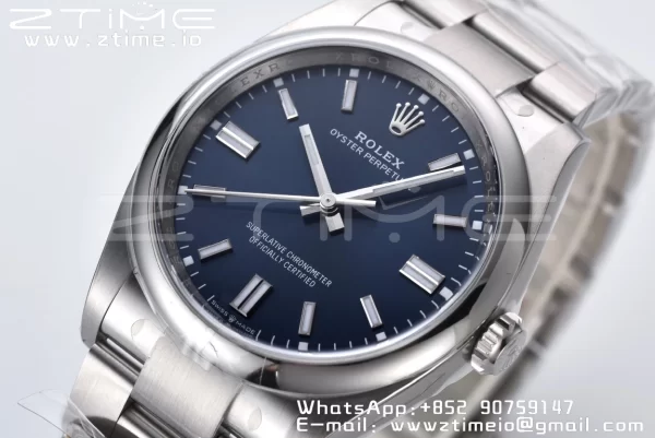 Rolex Oyster Perpetual 126000 36mm Clean 1:1 Best Edition 904L Steel Deep Blue Dial VR3230 - Super Clone Watch | 1:1 Best Version