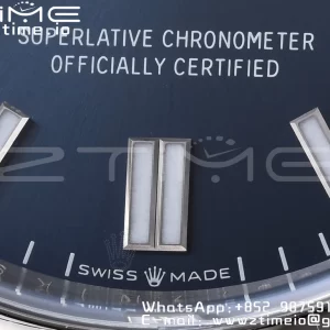 Rolex Oyster Perpetual 126000 36mm Clean 1:1 Best Edition 904L Steel Deep Blue Dial VR3230 - Super Clone Watch | 1:1 Best Version