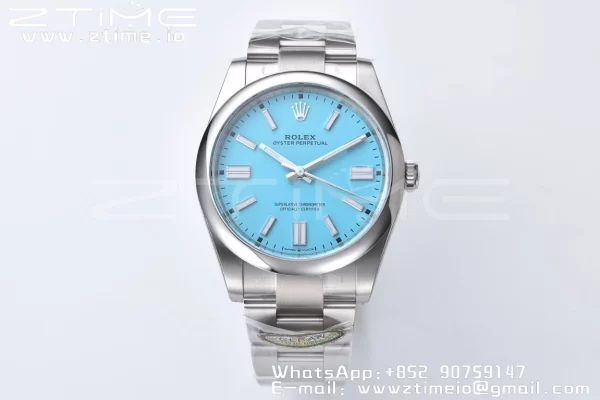 Rolex Oyster Perpetual 124300 41mm Clean 1:1 Best Edition 904L Steel Tiffany Blue Dial VR3230 - Super Clone Watch | 1:1 Best Version