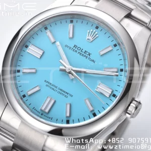 Rolex Oyster Perpetual 124300 41mm Clean 1:1 Best Edition 904L Steel Tiffany Blue Dial VR3230 - Super Clone Watch | 1:1 Best Version