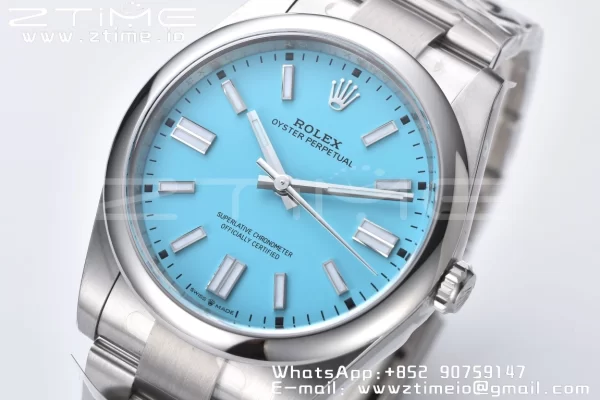 Rolex Oyster Perpetual 124300 41mm Clean 1:1 Best Edition 904L Steel Tiffany Blue Dial VR3230 - Super Clone Watch | 1:1 Best Version