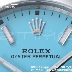 Rolex Oyster Perpetual 124300 41mm Clean 1:1 Best Edition 904L Steel Tiffany Blue Dial VR3230 - Super Clone Watch | 1:1 Best Version