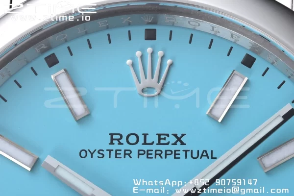 Rolex Oyster Perpetual 124300 41mm Clean 1:1 Best Edition 904L Steel Tiffany Blue Dial VR3230 - Super Clone Watch | 1:1 Best Version