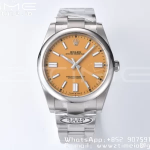 Rolex Oyster Perpetual 124300 41mm Clean 1:1 Best Edition 904L Steel Yellow Dial VR3230 - Super Clone Watch | 1:1 Best Version