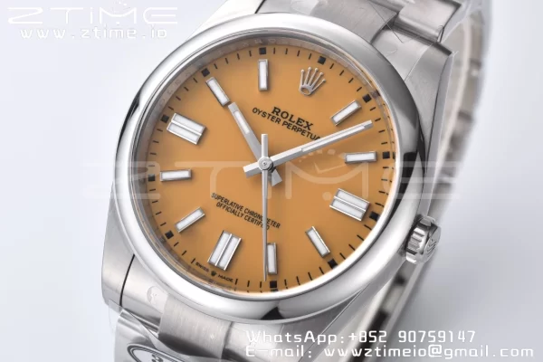 Rolex Oyster Perpetual 124300 41mm Clean 1:1 Best Edition 904L Steel Yellow Dial VR3230 - Super Clone Watch | 1:1 Best Version