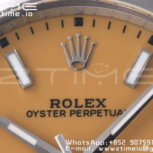 Rolex Oyster Perpetual 124300 41mm Clean 1:1 Best Edition 904L Steel Yellow Dial VR3230 - Super Clone Watch | 1:1 Best Version