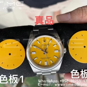 Rolex Oyster Perpetual 124300 41mm Clean 1:1 Best Edition 904L Steel Yellow Dial VR3230 - Super Clone Watch | 1:1 Best Version