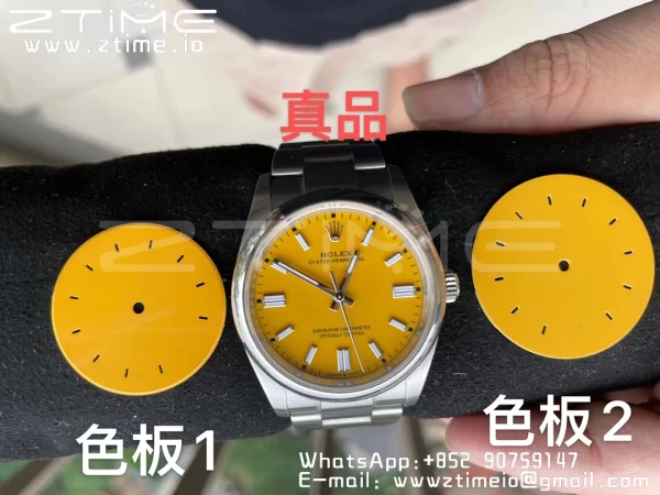 Rolex Oyster Perpetual 124300 41mm Clean 1:1 Best Edition 904L Steel Yellow Dial VR3230 - Super Clone Watch | 1:1 Best Version