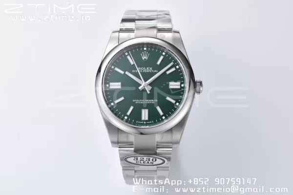 Rolex Oyster Perpetual 124300 41mm Clean 1:1 Best Edition 904L Steel Green Dial VR3230 - Super Clone Watch | 1:1 Best Version