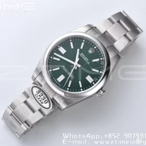 Rolex Oyster Perpetual 124300 41mm Clean 1:1 Best Edition 904L Steel Green Dial VR3230 - Super Clone Watch | 1:1 Best Version