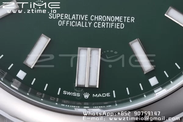 Rolex Oyster Perpetual 124300 41mm Clean 1:1 Best Edition 904L Steel Green Dial VR3230 - Super Clone Watch | 1:1 Best Version