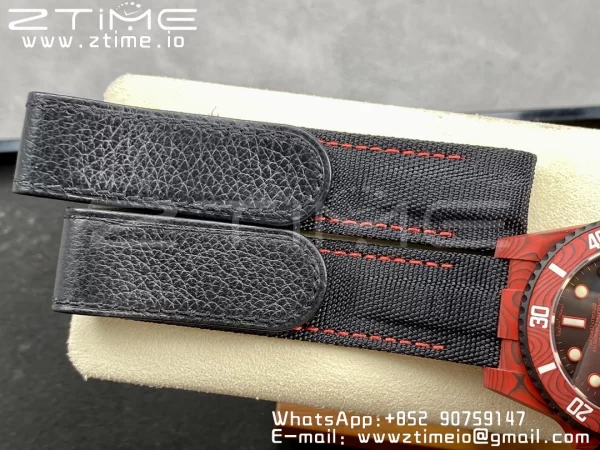 Rolex Submariner DIW Red Carbon VSF 1:1 Best Edition Black Dial on Black Nylon Strap VS3135 - Super Clone Watch | 1:1 Best Version