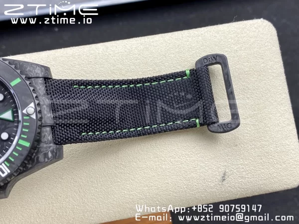 Rolex Submariner DIW Carbon VSF 1:1 Best Edition Quadrante nero/verde su cinturino in nylon nero VS3135 - Orologio Super Clone | 1:1 Best Version
