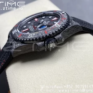 Rolex Submariner DIW Carbon VSF 1:1 Nejlepší verze Black/Red Dial na černém nylonovém řemínku VS3135 - Super Clone Watch | 1:1 Nejlepší verze