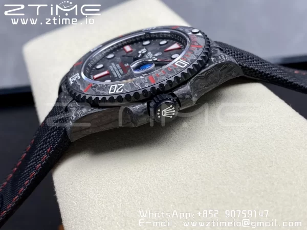 Rolex Submariner DIW Carbon VSF 1:1 Nejlepší verze Black/Red Dial na černém nylonovém řemínku VS3135 - Super Clone Watch | 1:1 Nejlepší verze