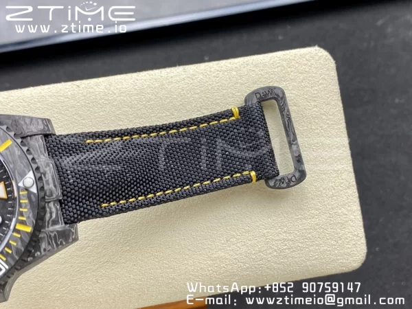 Rolex Submariner DIW Carbon VSF 1:1 Best Edition Black/Yellow Dial on Black Nylon Strap VS3135 - Super Clone Watch | 1:1 Best Version