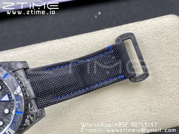 ロレックス サブマリーナDIWカーボンVSF 1:1ベスト版 ブラック/ブルーダイヤル ブラックナイロンストラップ VS3135 - スーパークローンウォッチ｜1:1ベスト版