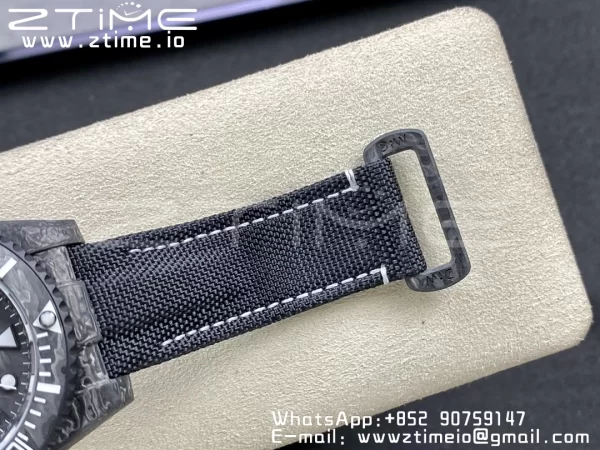 Rolex Submariner DIW Carbon VSF 1:1 Best Edition Black/White Dial on Black Nylon Strap VS3135 - Super Clone Watch | 1:1 Best Version