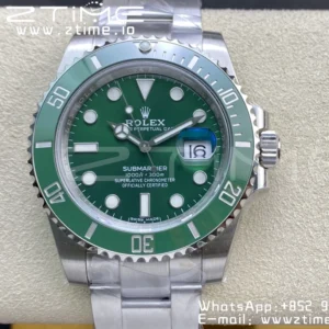 Rolex Submariner 116610 40mm LV Green Ceramic 904L Steel VSF 1:1 Best Edition VS3135 - Super Clone Watch | 1:1 Best Version