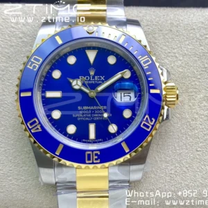 Rolex Submariner 40mm 116613LB Blue Ceramic 904L Steel/YG VSF 1:1 Best Edition Blue Dial VS3135 - Super Clone Watch | 1:1 Best Version
