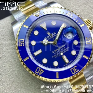 Rolex Submariner 40mm 116613LB Blue Ceramic 904L Steel/YG VSF 1:1 Best Edition Blue Dial VS3135 - Super Clone Watch | 1:1 Best Version