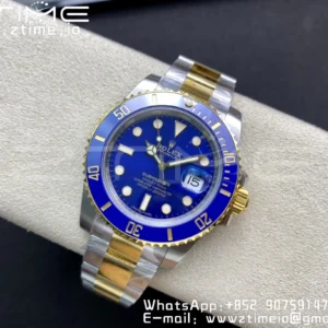 Rolex Submariner 40mm 116613LB Blue Ceramic 904L Steel/YG VSF 1:1 Best Edition Blue Dial VS3135 - Super Clone Watch | 1:1 Best Version