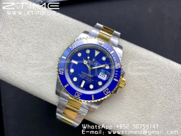 Rolex Submariner 40mm 116613LB Blue Ceramic 904L Steel/YG VSF 1:1 Best Edition Blue Dial VS3135 - Super Clone Watch | 1:1 Best Version