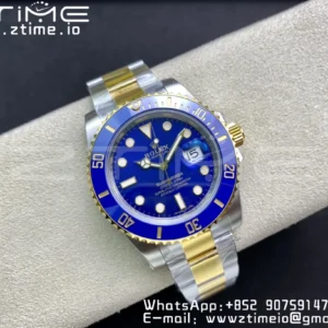 Rolex Submariner 40mm 116613LB Blue Ceramic 904L Steel/YG VSF 1:1 Best Edition Blue Dial VS3135 - Super Clone Watch | 1:1 Best Version