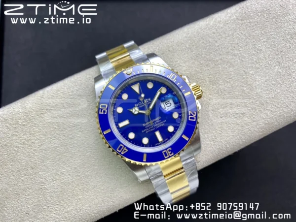 Rolex Submariner 40mm 116613LB Blue Ceramic 904L Steel/YG VSF 1:1 Best Edition Blue Dial VS3135 - Super Clone Watch | 1:1 Best Version
