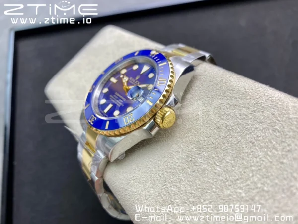 Rolex Submariner 40mm 116613LB Blue Ceramic 904L Steel/YG VSF 1:1 Best Edition Blue Dial VS3135 - Super Clone Watch | 1:1 Best Version