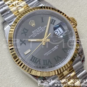 Rolex DateJust 36 SS 126233 904L SS/YG VSF 1:1 Best Edition Wimbledon Dial on Jubilee Bracelet VS3235 - Super Clone Watch | 1:1 Best Version