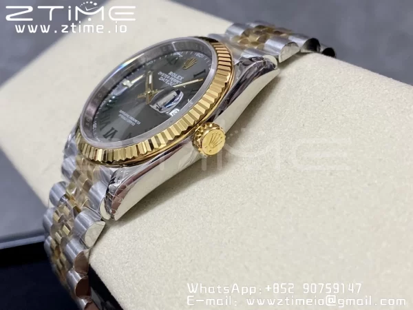 Rolex DateJust 36 SS 126233 904L SS/YG VSF 1:1 Best Edition Wimbledon Dial on Jubilee Bracelet VS3235 - Super Clone Watch | 1:1 Best Version