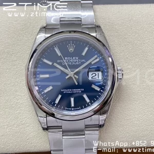Rolex DateJust 36 SS 126200 904L Steel VSF 1:1 Best Edition Blue Dial on Oyster Bracelet VS3235 - Super Clone Watch | 1:1 Best Version