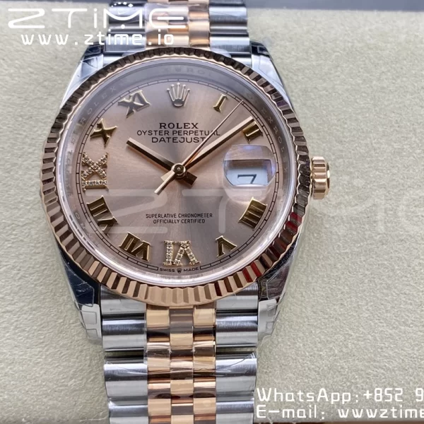 Rolex DateJust 36 SS/RG 126231 VSF 1:1 Best Edition 904L Steel RG Dial on Jubilee Bracelet VS3235 - Super Clone Watch | 1:1 Best Version
