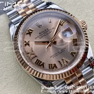 Rolex DateJust 36 SS/RG 126231 VSF 1:1 Best Edition 904L Steel RG Dial on Jubilee Bracelet VS3235 - Super Clone Watch | 1:1 Best Version