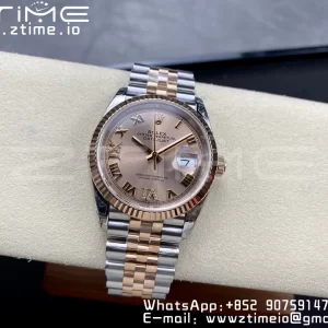 Rolex DateJust 36 SS/RG 126231 VSF 1:1 Best Edition 904L Steel RG Dial on Jubilee Bracelet VS3235 - Super Clone Watch | 1:1 Best Version