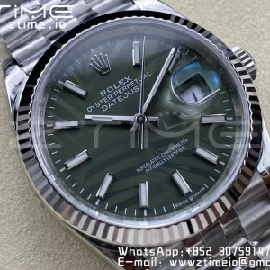 Rolex DateJust 36 SS 126234 VSF 1:1 Best Edition 904L Steel Green Leaf Dial on Jubilee Bracelet VS3235 - Super Clone Watch | 1:1 Best Version