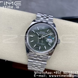 Rolex DateJust 36 SS 126234 VSF 1:1 Best Edition 904L Steel Green Leaf Dial on Jubilee Bracelet VS3235 - Super Clone Watch | 1:1 Best Version