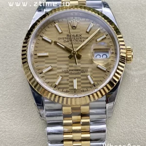 Rolex DateJust 36 126233 SS/YG VSF 1:1 Best Edition 904L Steel YG Textured Dial on Jubilee Bracelet VS3235 - Super Clone Watch | 1:1 Best Version