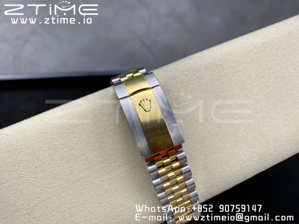 Rolex DateJust 36mm 126233 SS/YG VSF 1:1 Best Edition 904L Steel YG Textured Diamonds Dial on Jubilee Bracelet VS3235 - Super Clone Watch | 1:1 Best Version