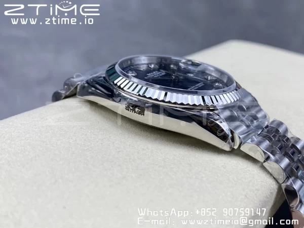 Rolex DateJust 36 SS 126234 VSF 1:1 Best Edition 904L Steel Blue Textured Dial on Jubilee Bracelet VS3235 - Super Clone Watch | 1:1 Best Version