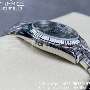 Rolex DateJust 36 SS 126234 VSF 1:1 Best Edition 904L Steel Green Leaf Diamonds Dial on Jubilee Bracelet VS3235 - Super Clone Watch | 1:1 Best Version