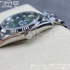 Rolex DateJust 36 SS 126234 VSF 1:1 Best Edition 904L Steel Green Leaf Diamonds Dial on Jubilee Bracelet VS3235 - Super Clone Watch | 1:1 Best Version